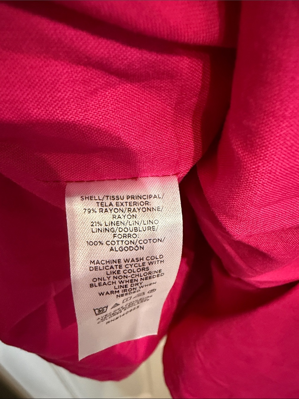 LOFT Hot Pink Linen Dress - Picture 5 of 6